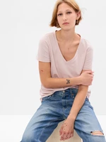Light pink women's basic T-shirt GAP