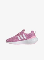 Růžové holčičí žíhané boty adidas Originals Swift Run 22 - Holky