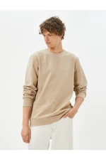 Koton Basic Sweater Crew Neck Textured Long Sleeves