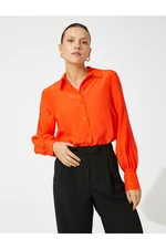 Koton Basic Satin Shirt Long Sleeved