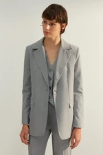 Trendyol Gray Premium Regular Woven Lined Blazer Jacket