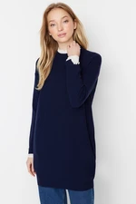 Trendyol Navy Blue Sleeves Pearl Detailed Knitwear Sweater