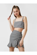 Koton Pleated Ruffle Mini Skirt