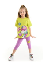 Denokids Cool Unicorn Girls T-shirts and Lilac Leggings Set.