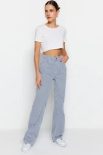 Trendyol Multicolored Striped High Waist Wide Leg Jeans