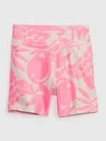 Cream-pink girls' elastic shorts GAP GapFit