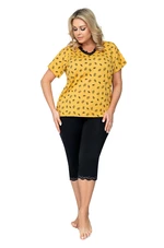 Queen 3/4 Plus Size Pajamas Mustard