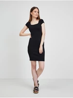 Black Women's Ribbed Sheath Dress Guess Charlotte - Women