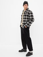 Black and white men's plaid shirt GAP