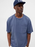 Men's blue T-shirt with pocket GAP