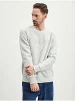 Light grey men's brindle sweatshirt Guess Vil