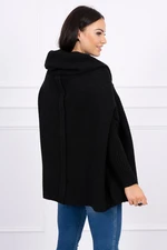 Sweater with hood and bat sleeve