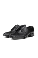 Pánske klasické topánky Ducavelli Croco z pravej kože, klasické derby topánky, klasické šnurovacie topánky.