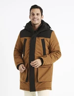 Brown Celio Cubicol parka jacket