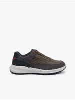 Black-Khaki Mens Suede Details Geox - Men