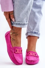 Women's Fashion Suede Moccasins Pink Rabell