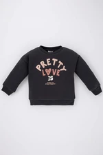 DEFACTO Regular Fit Slogan Crew Neck Sweatshirt