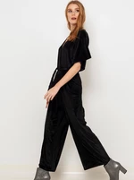 Black Women's Velvet Overall CAMAIEU - Ladies