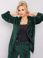 Dark green velor plus size