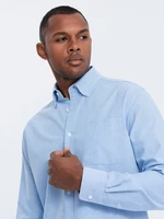 Ombre Oxford REGULAR men's fabric shirt - blue