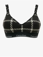 Čierna kockovaná braletka Calvin Klein Underwear