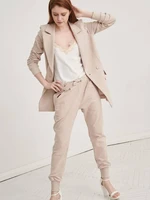 Beige oversize double-breasted jacket Blue Shadow