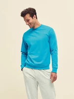 Blue Men's Sweatshirt Lightweight Set-in-Sweat Sweat Fruit of the Loom