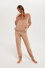 Women's Juga set, long sleeves, long legs - beige