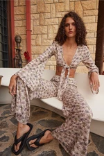 VATKALI Floral Patterned Blouse and Pants Set