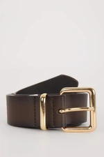 DEFACTO Woman Rectangle Clasp Faux Leather Jean Belt