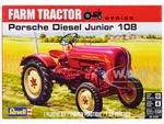 Level 4 Model Kit Porsche Diesel Junior 108 Tractor "Farm Tractor Series" 1/24 Scale Model by Revell