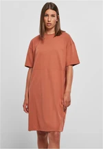 Women's Organic Oversized Terracotta T-Shirt with Slit