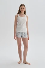 Dagi White Patterned Shorts