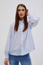 LADIES SHIRT L-KO-4009 BÍLO_BLUE