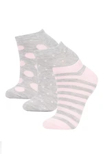 DEFACTO Women 3 Pack Cotton Booties Socks