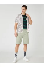 Koton Summer Shirts With Short Sleeves, Floral Printed Shirt Turndown Collar Cotton