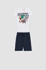 DEFACTO Boy Marvel Comics Short Sleeve T-Shirt Shorts 2-Pack Set