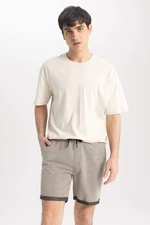 DEFACTO Slim Fit Sweatshirt Fabric Shorts