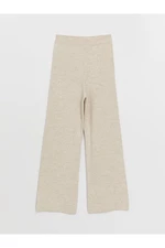 LC Waikiki Tight-fitting Palazzo Women's Knitwear Pants with Elastic Waist.