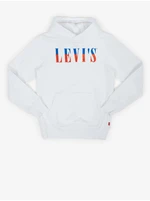 Levi&#39;s Bílá klučičí mikina s kapucí Levi's® - Kluci