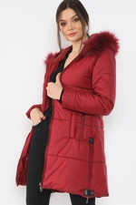 Z6668 DEWBERRY WOMEN'S COAT-BURGUNDY