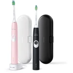 Philips Sonicare 4300 HX6800/35 sonický elektrický zubní kartáček, 2 těla Black and Pink 1 ks