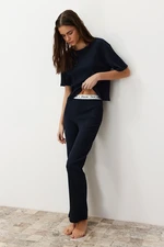 Zestaw piżamy z dzianiny Trendyol Navy Camisole