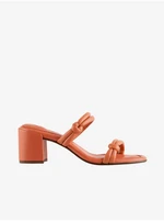 Orange Women's Leather Slippers with heels Högl Grace - Ladies