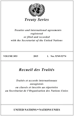 Treaty Series 3053/Recueil des TraitÃ©s 3053