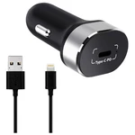 Adaptér do auta WG USB-C PD 20W + Lightning kabel 1m (8879) čierny nabíjací adaptér do auta • max. výkon 20 W • USB-C PD • Lightning kábel 1 m