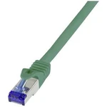 Síťový kabel RJ45 LogiLink C6A095S, CAT 6A, S/FTP, 10 m, zelená