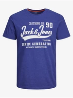 Blue Men's T-Shirt Jack & Jones Logo - Men