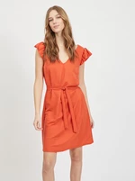 Pomarańczowa sukienka z wiązaniem VILA Wandera - Kobieta