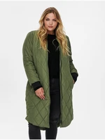 Khaki Long Quilted Jacket ONLY CARMAKOMA Carrot - Women